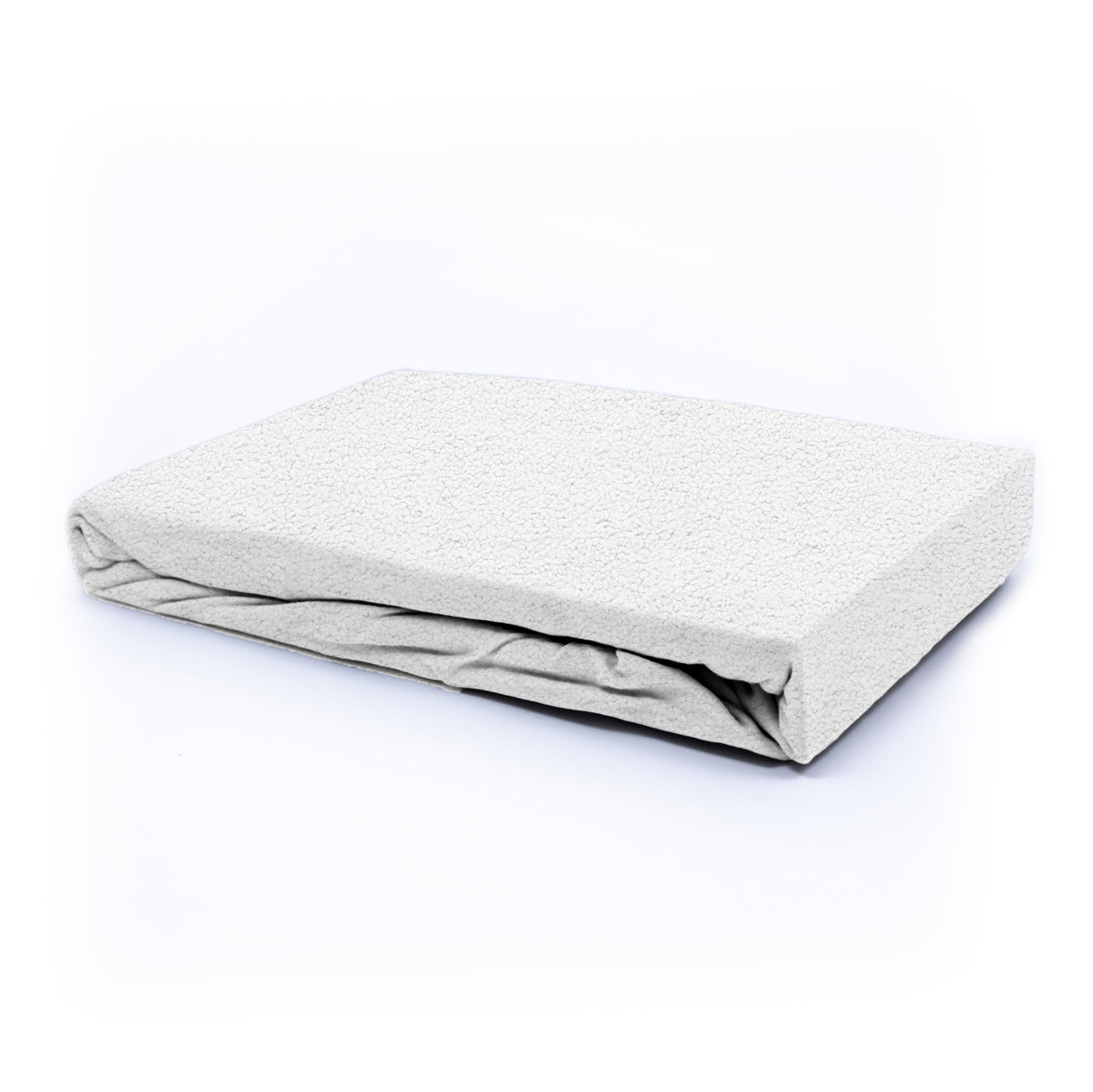 Hoeslaken teddy polyester wit 180 x 200 cm, hoekhoogte 30 cm, voor tweepersoonsbed