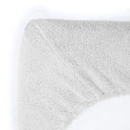 Hoeslaken teddy polyester wit 180 x 200 cm, hoekhoogte 30 cm, voor tweepersoonsbed