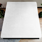 Hoeslaken teddy polyester wit 180 x 200 cm, hoekhoogte 30 cm, voor tweepersoonsbed