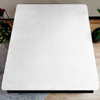 Hoeslaken teddy polyester wit 180 x 200 cm, hoekhoogte 30 cm, voor tweepersoonsbed