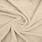 Hoeslaken teddy polyester taupe 140 x 200 cm, hoekhoogte 30 cm, voor tweepersoonsbed
