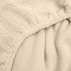 Hoeslaken teddy polyester taupe 140 x 200 cm, hoekhoogte 30 cm, voor tweepersoonsbed
