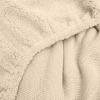 Hoeslaken teddy polyester taupe 160 x 200 cm, hoekhoogte 30 cm, voor tweepersoonsbed