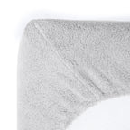 Hoeslaken teddy polyester grijs 160 x 200 cm, hoekhoogte 30 cm, slaapkamer
