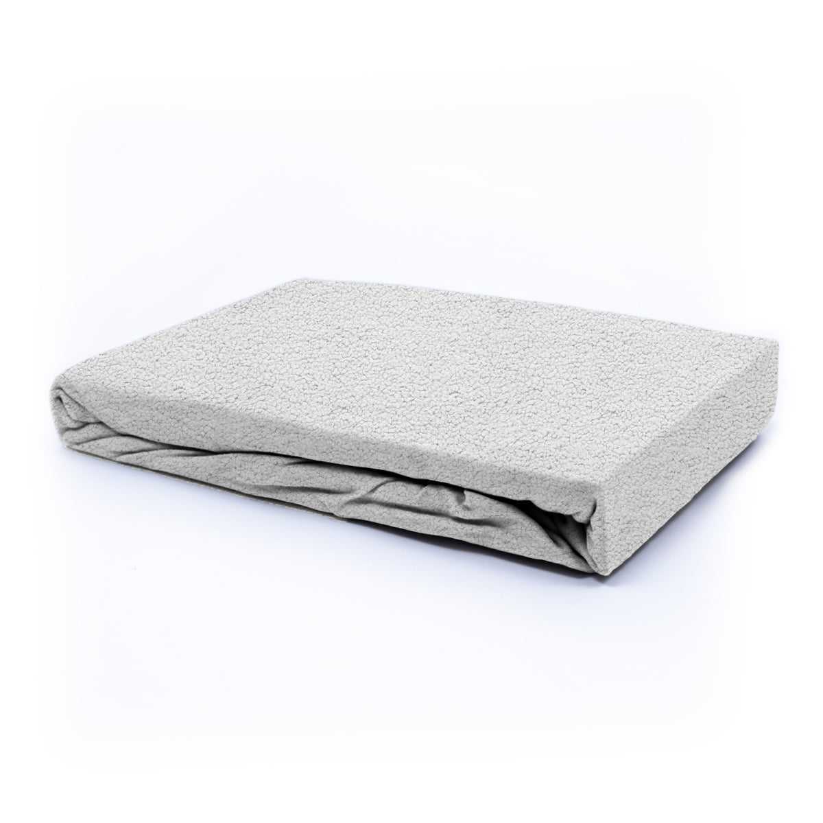 Hoeslaken teddy polyester grijs 160 x 200 cm, hoekhoogte 30 cm, slaapkamer
