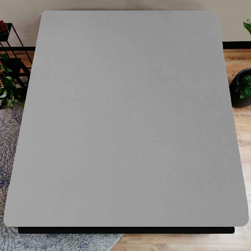 Hoeslaken teddy polyester grijs 160 x 200 cm, hoekhoogte 30 cm, slaapkamer