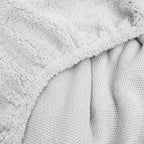 Hoeslaken teddy polyester grijs 180 x 200 cm, hoekhoogte 30 cm, voor de slaapkamer