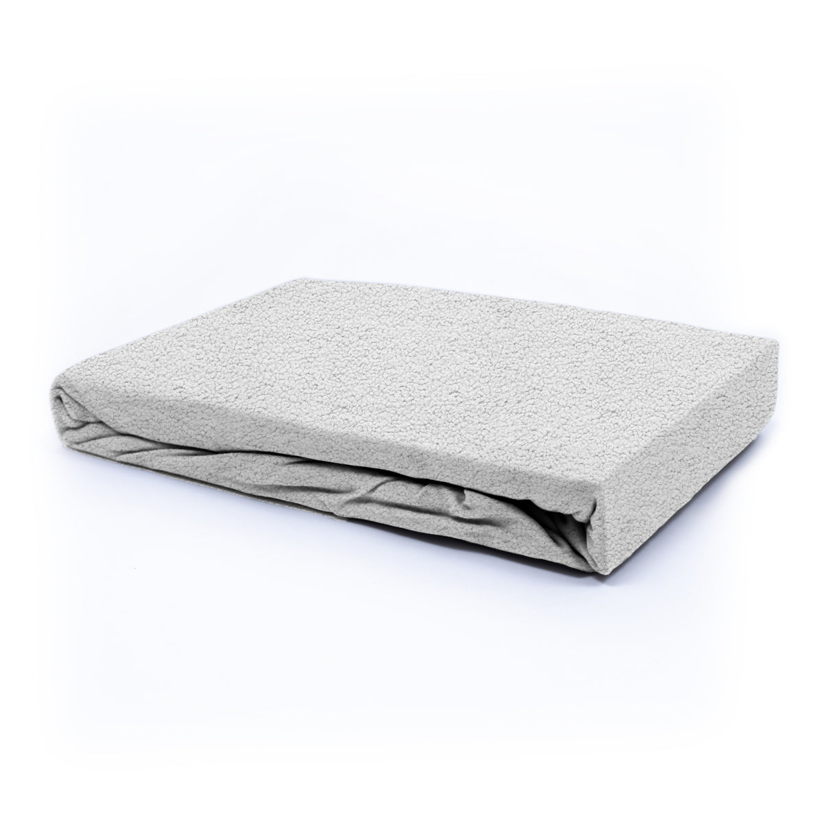 Hoeslaken teddy polyester grijs 180 x 200 cm, hoekhoogte 30 cm, voor de slaapkamer