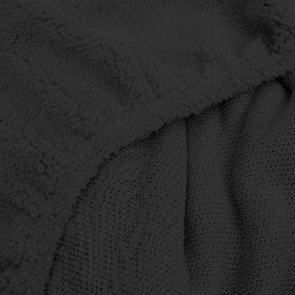Hoeslaken teddy polyester antraciet 160 x 200 cm, hoekhoogte 30 cm, voor de slaapkamer