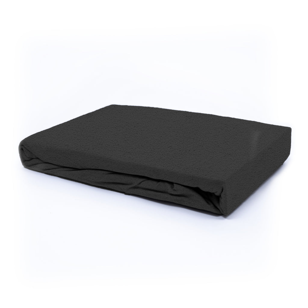 Hoeslaken teddy polyester antraciet 160 x 200 cm, hoekhoogte 30 cm, voor de slaapkamer
