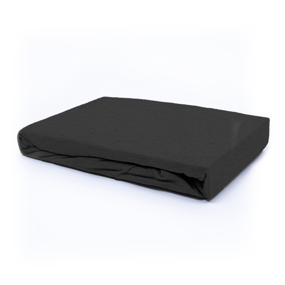 Hoeslaken teddy polyester antraciet 160 x 200 cm, hoekhoogte 30 cm, voor de slaapkamer