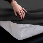 Hoeslaken teddy polyester antraciet 160 x 200 cm, hoekhoogte 30 cm, voor de slaapkamer