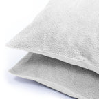 Kussenslopen teddy polyester grijs 60 x 70 cm, set van 2 met envelopsluiting voor de slaapkamer