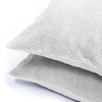 Kussenslopen teddy polyester grijs 60 x 70 cm, set van 2 met envelopsluiting voor de slaapkamer