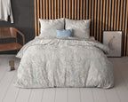 Dekbedovertrek microvezel Cherine grijs paisley 240 x 220 cm, met 2 kussenslopen 60 x 70 cm