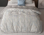 Dekbedovertrek microvezel Cherine grijs paisley 240 x 220 cm, met 2 kussenslopen 60 x 70 cm