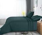 Dekbedovertrek percaline katoen Bali groen 240 x 220 cm, met kussenslopen 60 x 70 cm