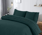 Dekbedovertrek percaline katoen Bali groen 240 x 220 cm, met kussenslopen 60 x 70 cm