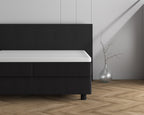 Hoeslaken topper double jersey katoen wit 160/180 x 200/220 cm, hoekhoogte 20 cm, voor toppers van 8–15 cm