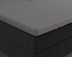 Topper hoeslaken katoen double jersey grijs 140 x 200/220 cm, hoekhoogte 20 cm voor hoge toppers