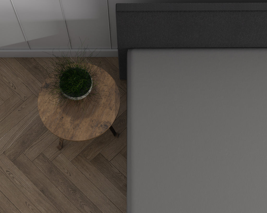 Topper hoeslaken katoen dubbel jersey 220 g/m² grijs, 160/180 x 200/220 cm, voor toppers van 8–15 cm