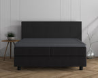 Hoeslaken voor topper dubbel jersey katoen antraciet 140 x 200/220 cm, 220 g/m²