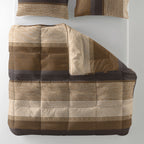 Lazy dekbed alles-in-één microvezel taupe 240 x 220 cm, met 2 kussenslopen 60 x 70 cm