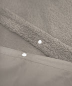 Dekbedovertrek teddy polyester kaki 240 x 220 cm, met 2 kussenslopen voor de slaapkamer