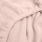 Hoeslaken teddy polyester roze 160 x 200 cm, hoekhoogte 30 cm voor de slaapkamer