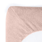Hoeslaken teddy polyester roze 160 x 200 cm, hoekhoogte 30 cm voor de slaapkamer