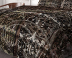 Dekbedovertrek katoensatijn Milena bruin met paisleyprint 240 x 220 cm, met 2 kussenslopen 60 x 70 cm