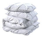 Dekbedovertrek fluweel pintuck wit 140 x 220 cm, met 1 kussensloop 60 x 70 cm voor de slaapkamer