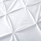 Dekbedovertrek fluweel polyester pintuck wit 200 x 220 cm, met 2 kussenslopen 60 x 70 cm