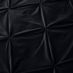 Dekbedovertrek fluweel pintuck zwart 200 x 220 cm, met 2 kussenslopen 60 x 70 cm voor de slaapkamer