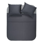 Dekbedovertrek bamboe viscose twill satijn antraciet 240 x 200/220 cm, met kussenslopen 60 x 70 cm