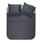 Dekbedovertrek bamboe viscose twill satijn antraciet 240 x 200/220 cm, met kussenslopen 60 x 70 cm