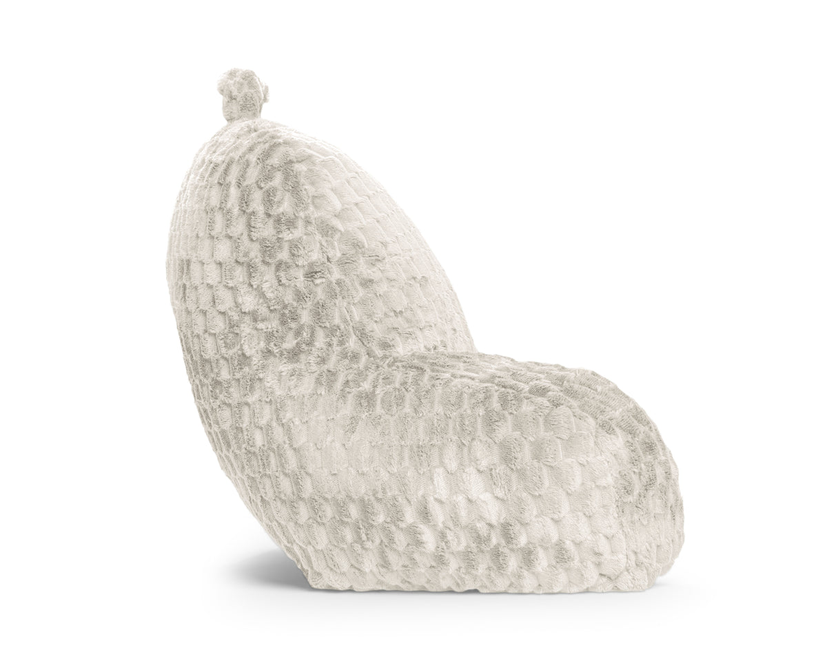 Leeskussen met armleuningen polyester jacquardflanel crème 34 x 50 cm, met draaghandvat voor bed en bank
