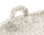 Leeskussen met armleuningen polyester jacquardflanel crème 34 x 50 cm, met draaghandvat voor bed en bank