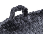 Leeskussen polyester jacquardflanel antraciet 34 x 50 cm, met armsteunen en draaghandvat