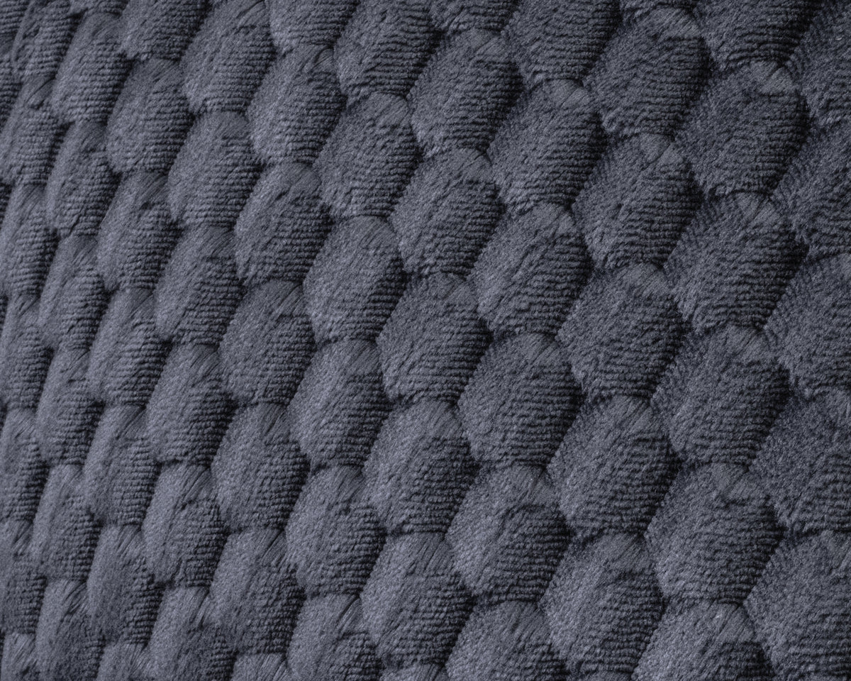 Leeskussen polyester jacquardflanel antraciet 34 x 50 cm, met armsteunen en draaghandvat