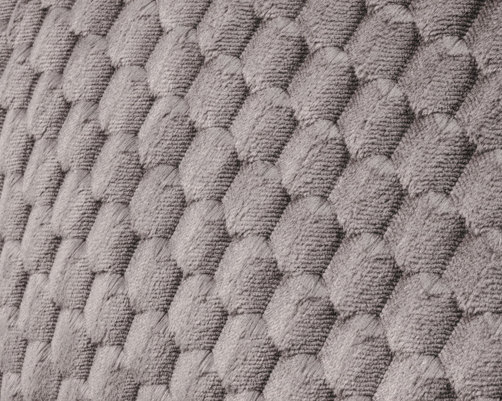 Bedsteunkussen jacquard flanel taupe met armleuningen en draaghandvat, rug 34 x 50 cm