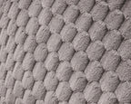 Bedsteunkussen jacquard flanel taupe met armleuningen en draaghandvat, rug 34 x 50 cm