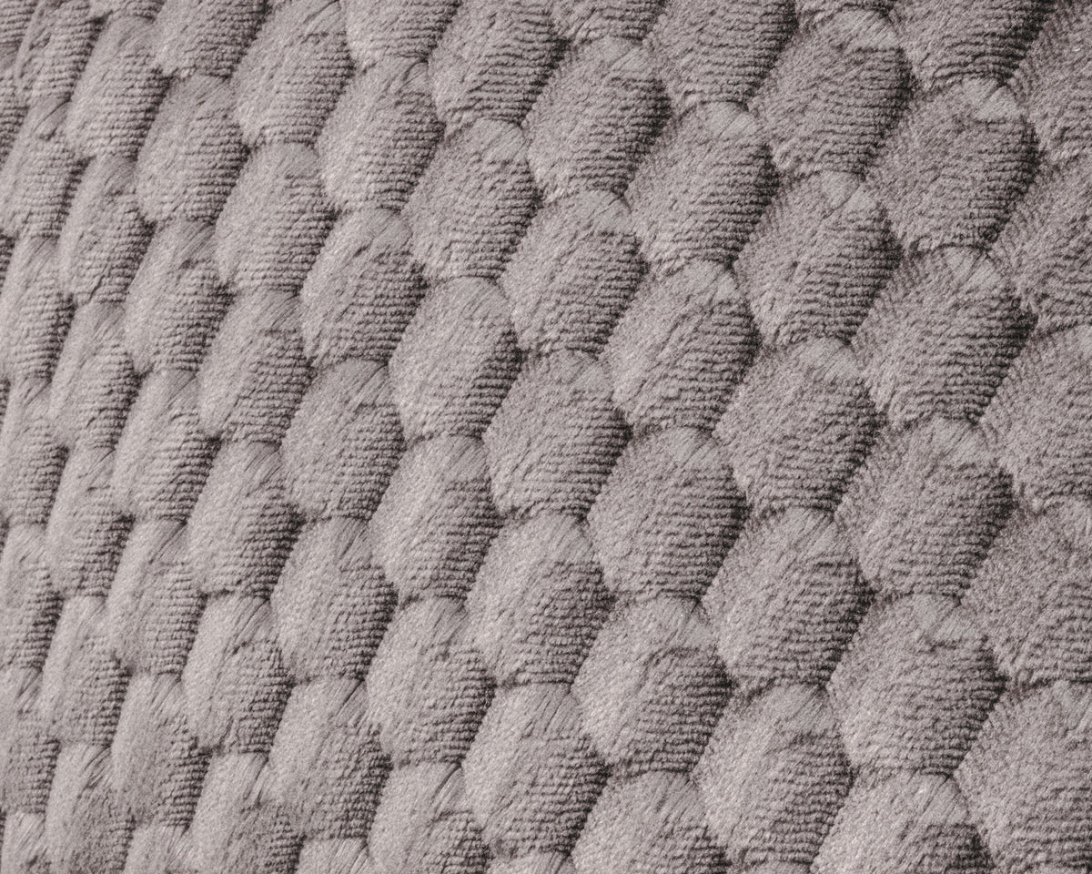 Bedsteunkussen jacquard flanel taupe met armleuningen en draaghandvat, rug 34 x 50 cm