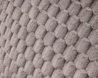 Bedsteunkussen jacquard flanel taupe met armleuningen en draaghandvat, rug 34 x 50 cm
