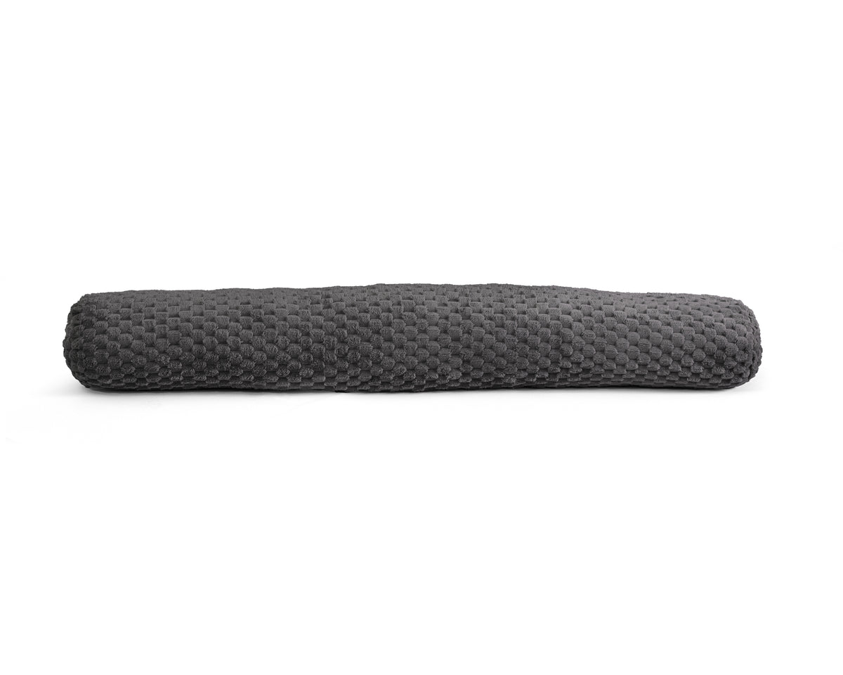 Bodykussen polyester antraciet 140 x 20 cm, met afneembare wasbare hoes voor slaapkamer