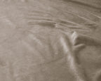 Hoeslaken velvet polyester taupe/grijs 140 x 200 cm, hoekhoogte 30 cm, voor de slaapkamer