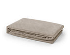 Hoeslaken velvet polyester taupe/grijs 140 x 200 cm, hoekhoogte 30 cm, voor de slaapkamer
