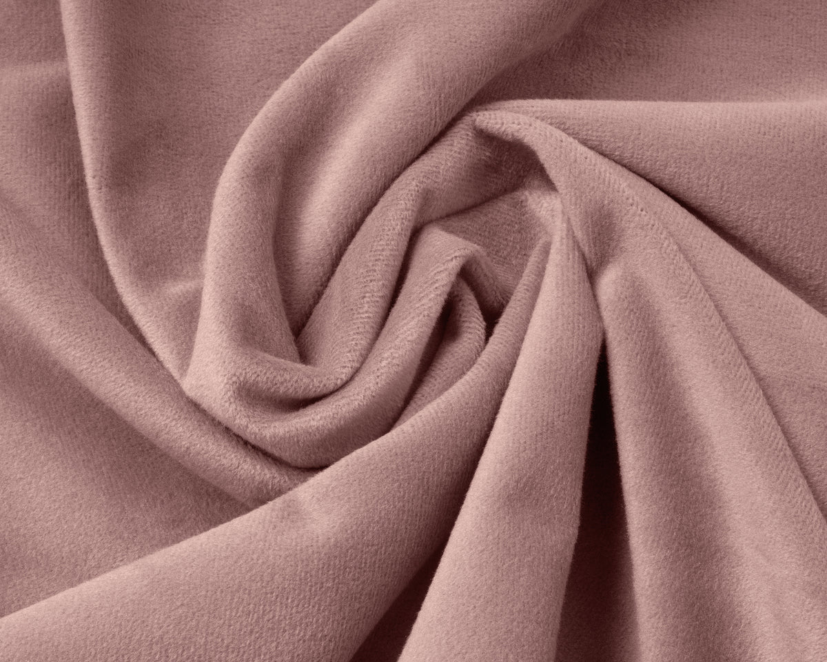 Hoeslaken velours polyester oudroze 90 x 200 cm, hoekhoogte 30 cm, strijkvrij voor de slaapkamer