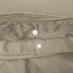 Dekbedovertrek fluweel polyester taupe 140 x 220 cm, met kussensloop en drukknopen
