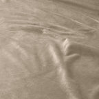 Dekbedovertrek fluweel polyester taupe 140 x 220 cm, met kussensloop en drukknopen